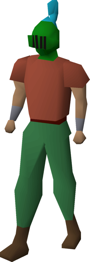 Adamant heraldic helm (Guthix) equipped male.png