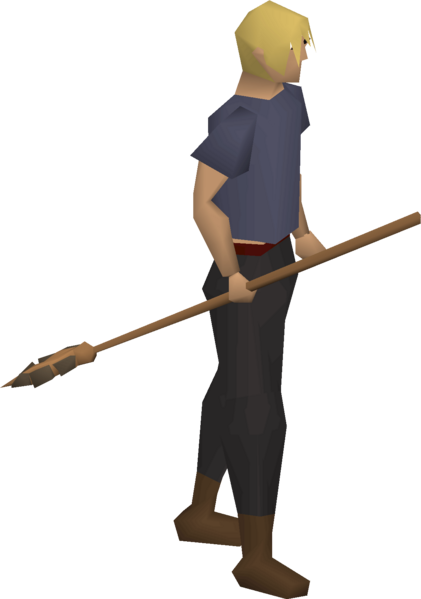 File:Hunter's spear equipped male.png