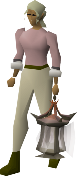 File:Abyssal lantern (white logs) equipped female.png
