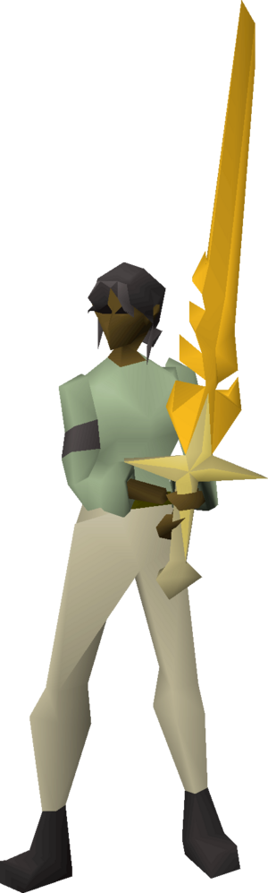 Saradomin's blessed sword equipped female.png