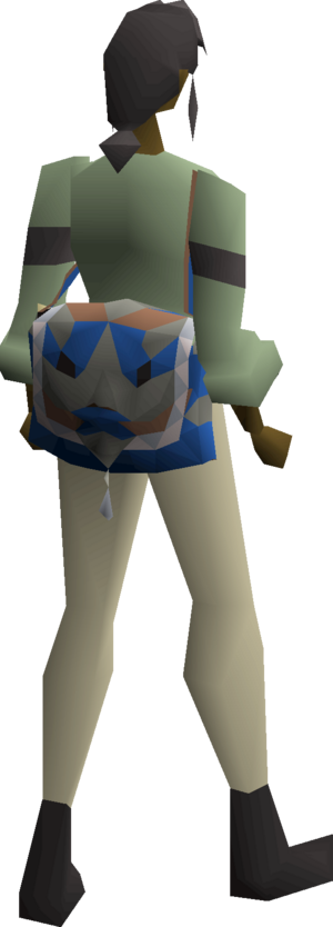 Lost bag (blue) equipped female.png