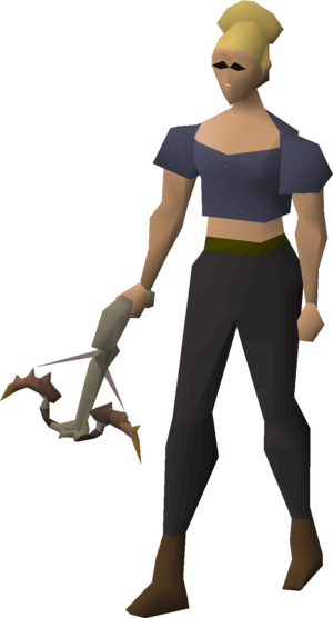 Hunters' sunlight crossbow equipped female.png