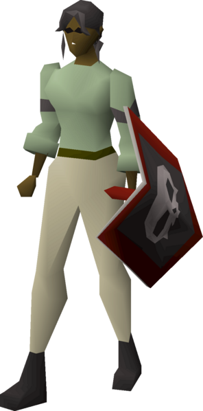 File:Steel kiteshield (Skull) equipped female.png
