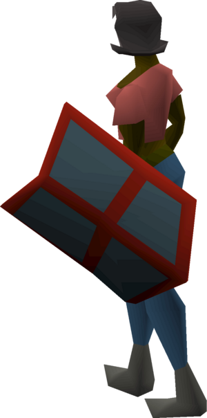 Zamorak kiteshield equipped female.png