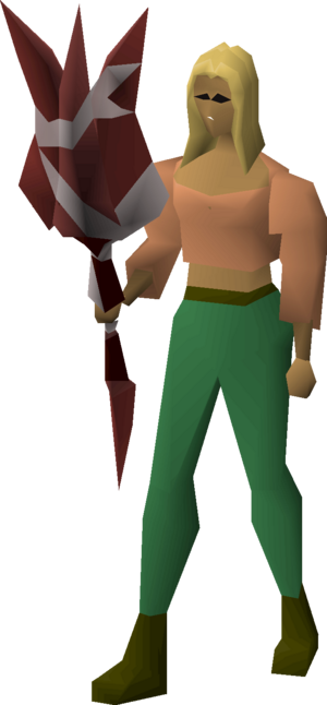 Sarachnis cudgel equipped female.png
