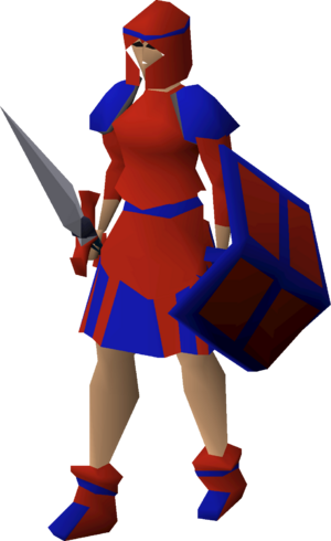Decorative armour (red plateskirt) equipped.png