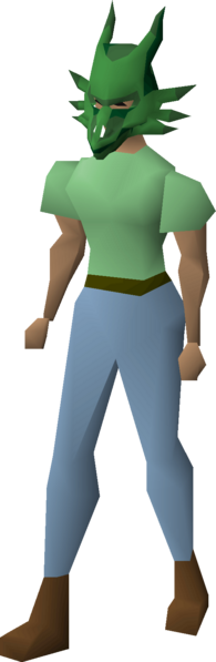 File:Green dragon mask equipped female.png