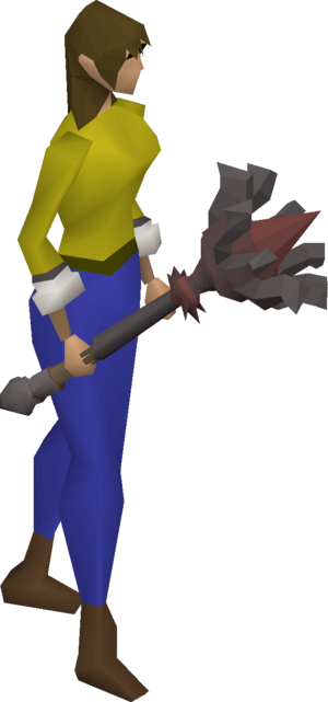 Inquisitor's mace (beta) equipped.png