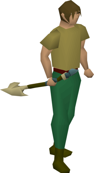 Dragon harpoon (or) (khaki) equipped male.png