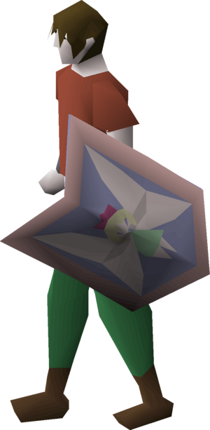 Steel kiteshield (Fairy skin tone 10 white) equipped male.png