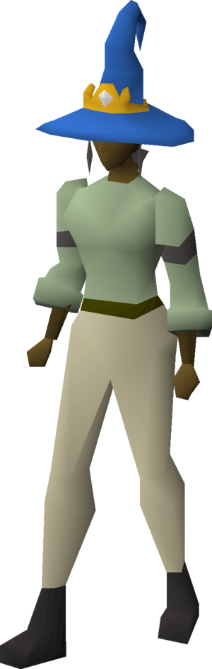 Hat of the eye (blue) equipped female.png