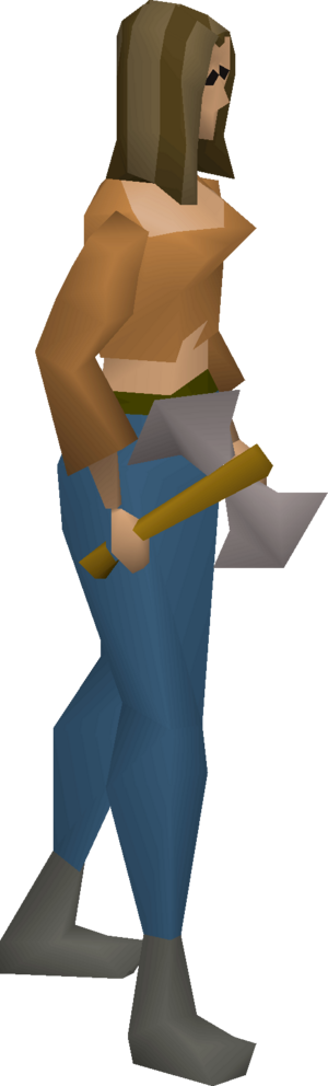 Steel thrownaxe equipped female.png