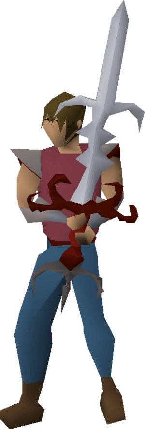 Zamorak godsword (or) equipped.png