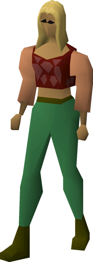 Red d'hide body equipped female.png