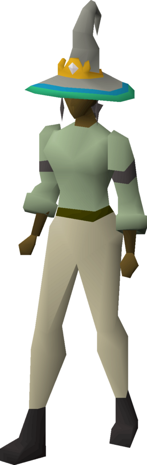 Hat of the eye (green) equipped female.png