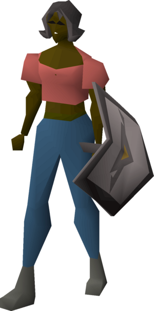Rune kiteshield (Dorgeshuun) equipped female.png