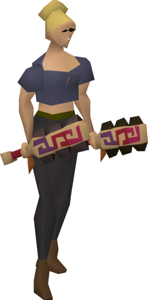 Dual macuahuitl equipped female.png