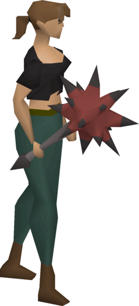 File:Dragon mace (cr) equipped female.png