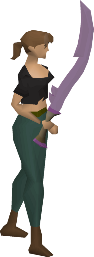 Blade of saeldor (c) (Trahaearn) equipped female.png
