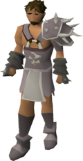 The full Bandos imbued armour set on a male body.