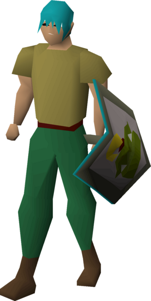 Steel kiteshield (Jogre turquoise) equipped male.png
