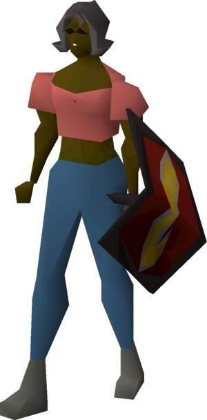 Steel kiteshield (Zamorak) equipped female.png