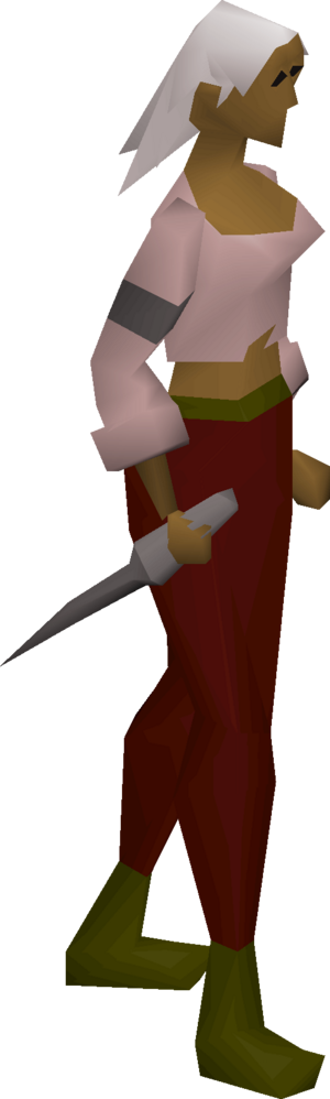Iron knife equipped female.png
