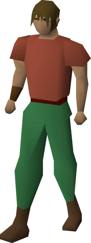 Villager armband (brown) equipped male.png