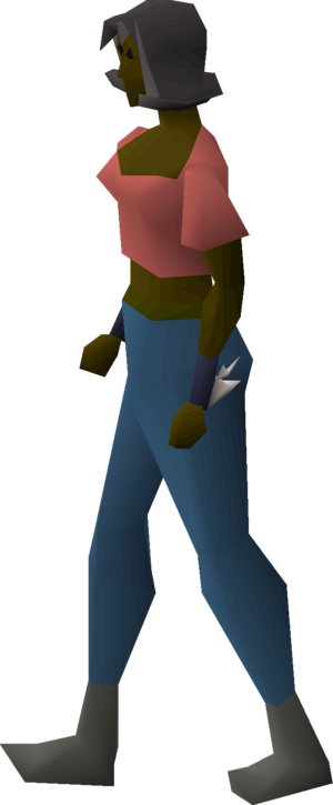 Blue spiky vambraces equipped female.png