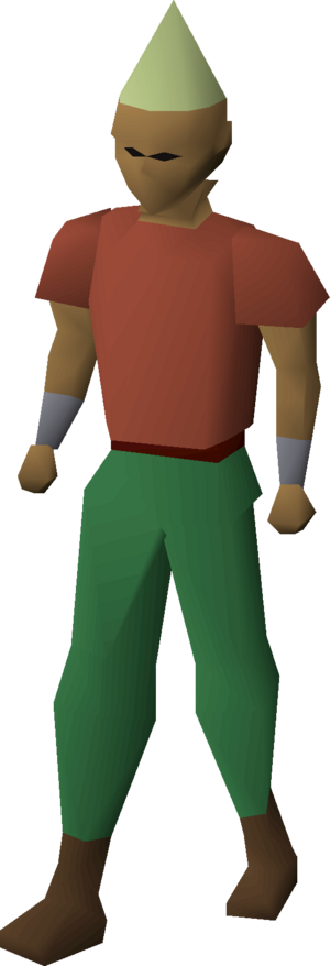 Gnome child mask (skin tone 3 tan) equipped male.png
