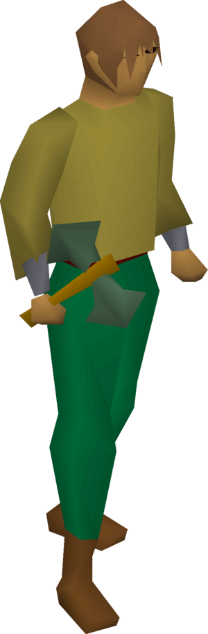 Adamant thrownaxe equipped.png