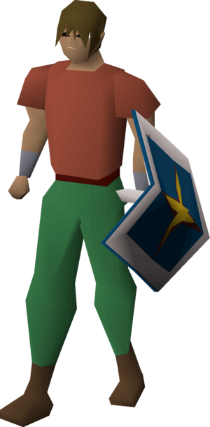 Rune kiteshield (Saradomin) equipped male.png