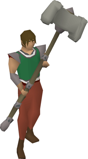 Granite maul (ornate handle) equipped.png