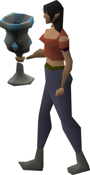 Silver speedrun trophy equipped female.png