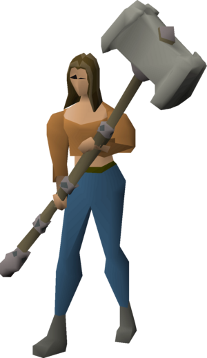 Granite maul (ornate handle) equipped female.png