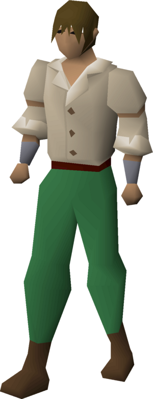 Alchemist labcoat (apron off) equipped male.png