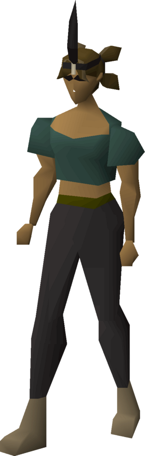 Chompy bird hat (yeoman) equipped female.png