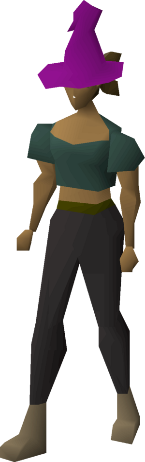 Purple hat equipped female.png