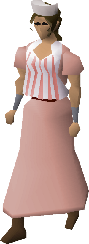 Sandwich lady outfit equipped.png