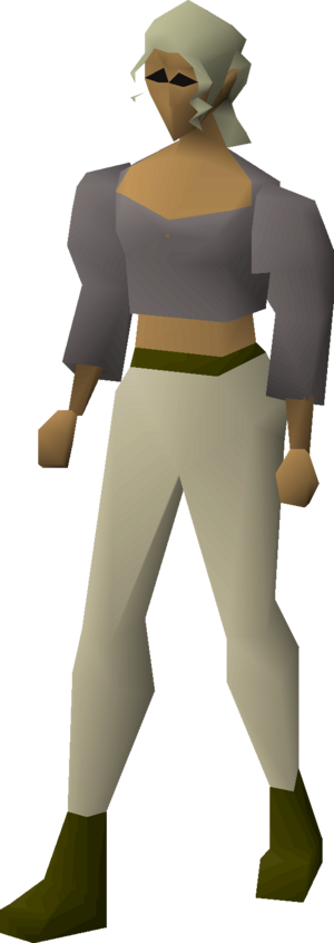 Grey robe top equipped female.png