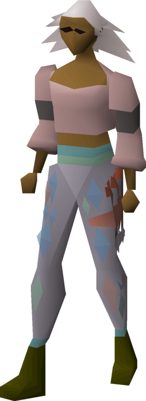 Hueycoatl hide chaps equipped female.png