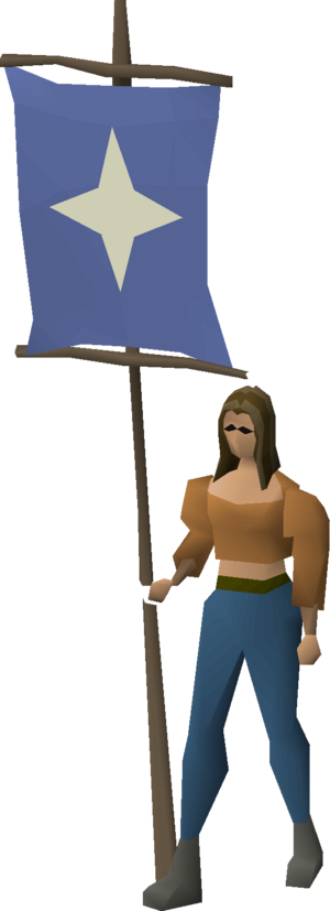 Saradomin banner equipped female.png