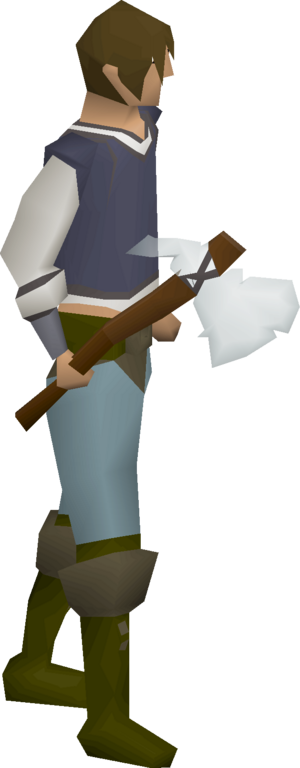Crystal axe (The Eyes of Glouphrie) equipped.png