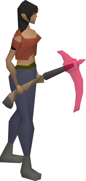 Corrupted pickaxe equipped female.png