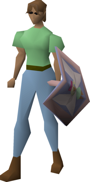 File:Steel kiteshield (Fairy) equipped female.png