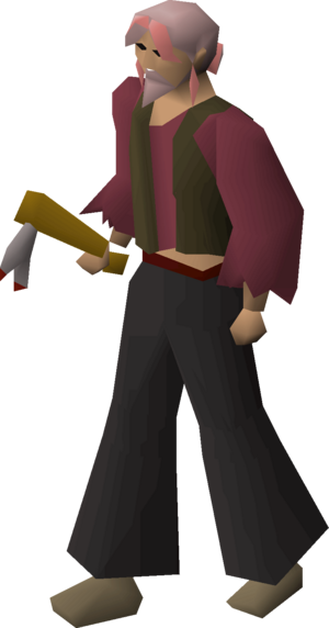 Broken axe (steel) equipped.png