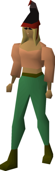 File:Mystic hat (dark) equipped female.png