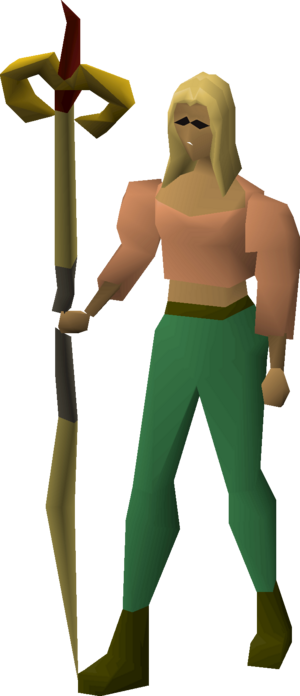 Zamorak crozier equipped female.png