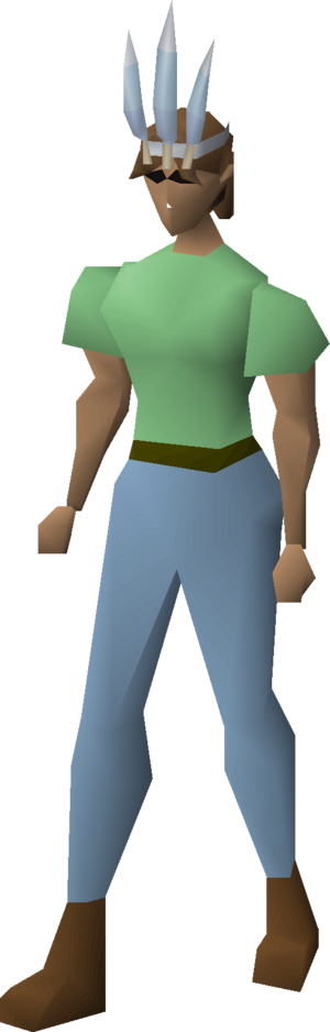 Chompy bird hat (ogre woodsman) equipped female.png