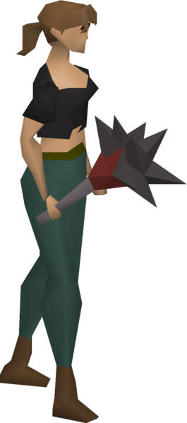 File:Dragon mace (bh) equipped female.png
